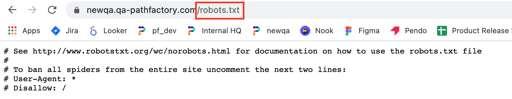 Robots text file