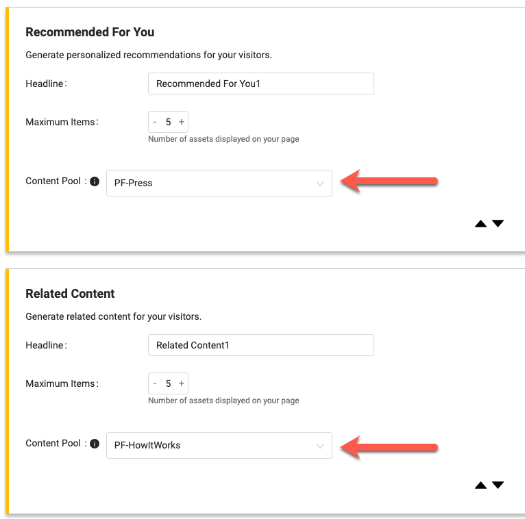 Guide and Concierge menus